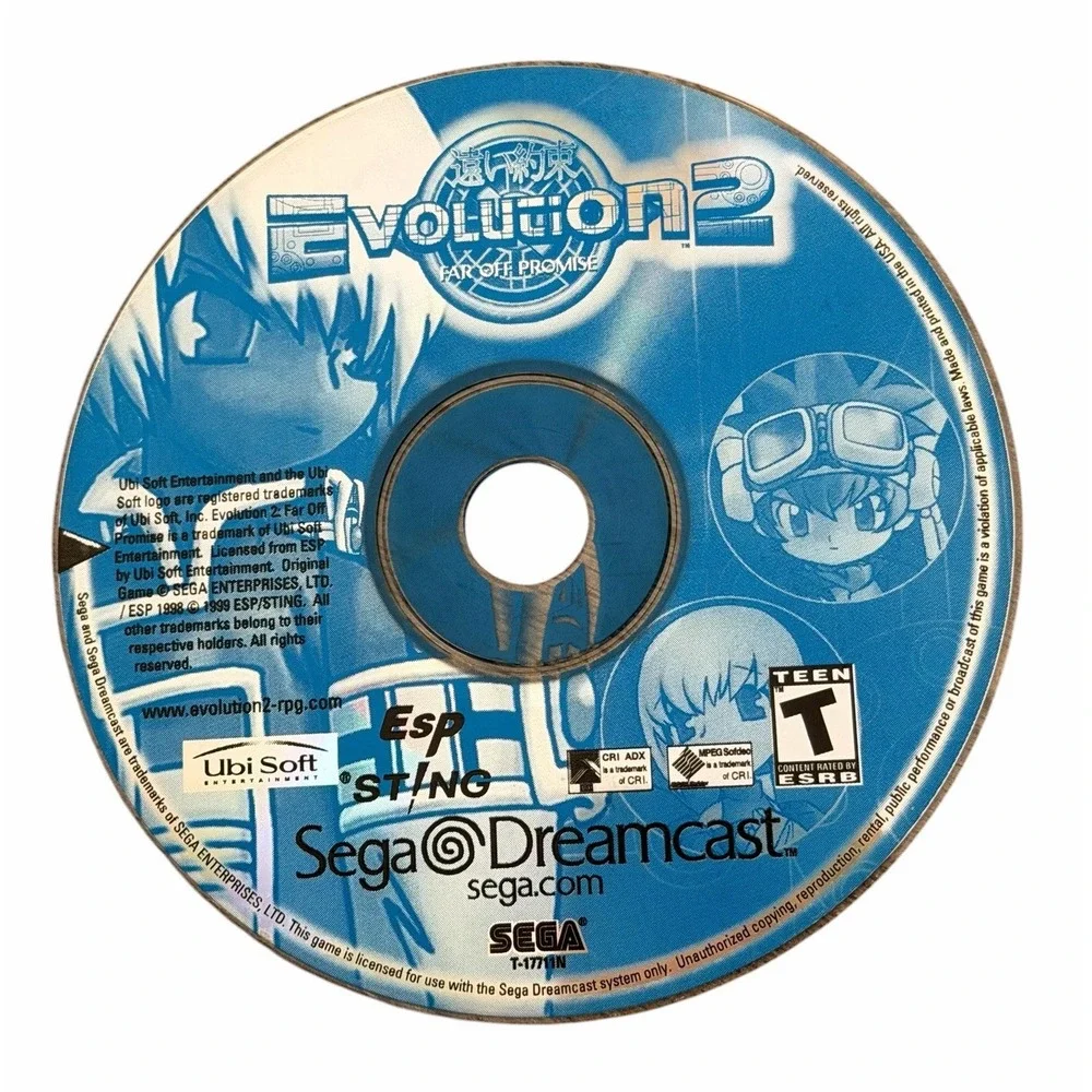 Evolution 2: Far Off Promise (Sega Dreamcast, 2000) Disc Only